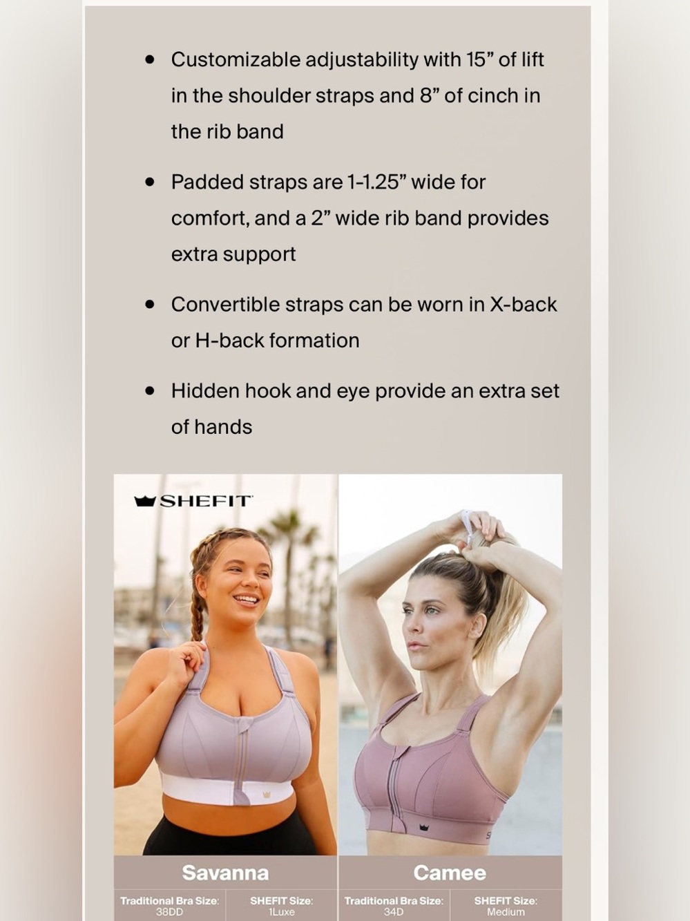 SHEFIT NEW Ultimate Sports Bra - Black size 1 Luxe - Picture 11 of 11